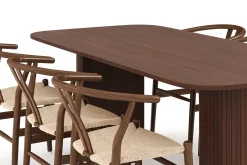 Bark Kopparbo Spisegruppe Rektangulært Spisebord 200 cm 6 Dastoori Spisestoler