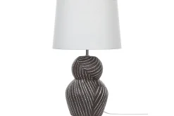 Nattbordslampe|Bordlampe-Korska Bordlampe 63 cm E27 Svart,Hvit