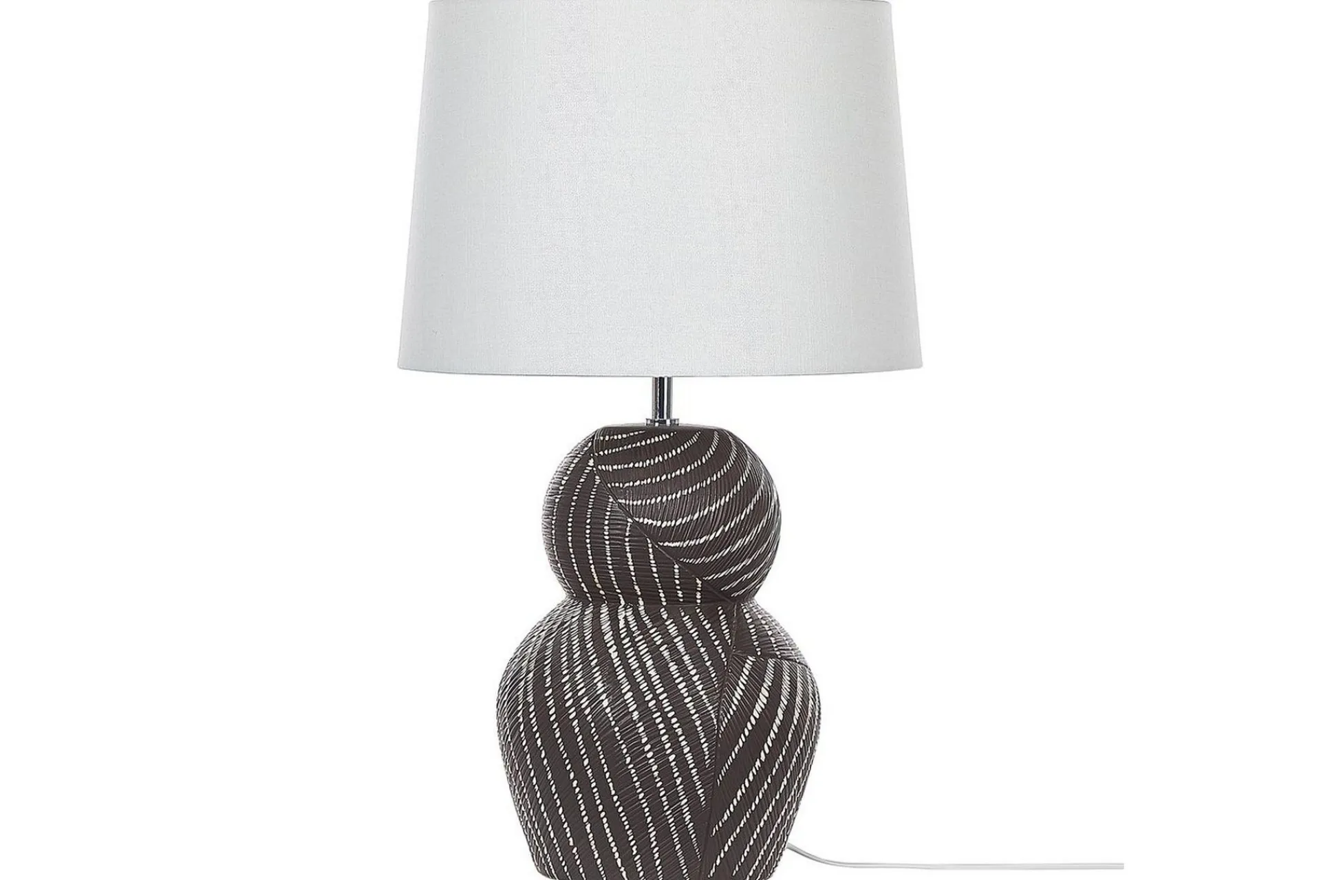 Nattbordslampe|Bordlampe-Korska Bordlampe 63 cm E27 Svart,Hvit