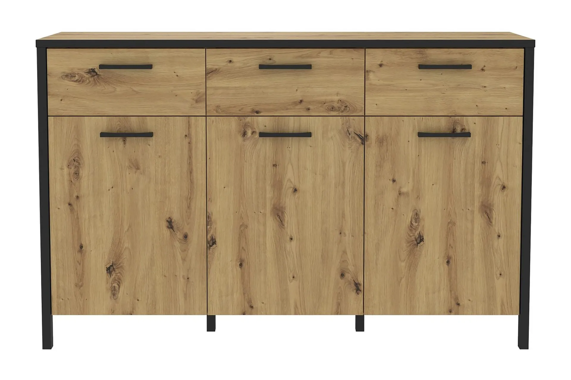 Sideboard & Skjenker-Koufalia Sideboard 40x140 cm Brun/Svart