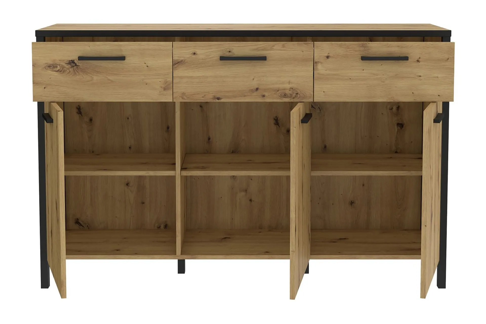 Sideboard & Skjenker-Koufalia Sideboard 40x140 cm Brun/Svart