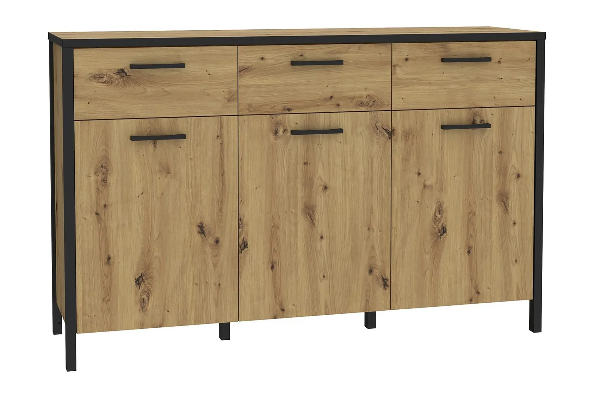 Sideboard & Skjenker-Koufalia Sideboard 40x140 cm Brun/Svart