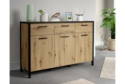 Sideboard & Skjenker-Koufalia Sideboard 40x140 cm Brun/Svart
