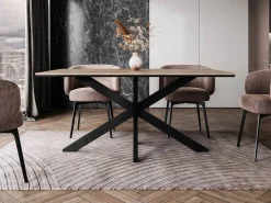 Spisebord & Kjøkkenbord-Kovrel Spisebord 160 cm Rektangulær Svart,Brun