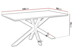 Spisebord & Kjøkkenbord-Kovrel Spisebord 160 cm Rektangulær Svart,Brun