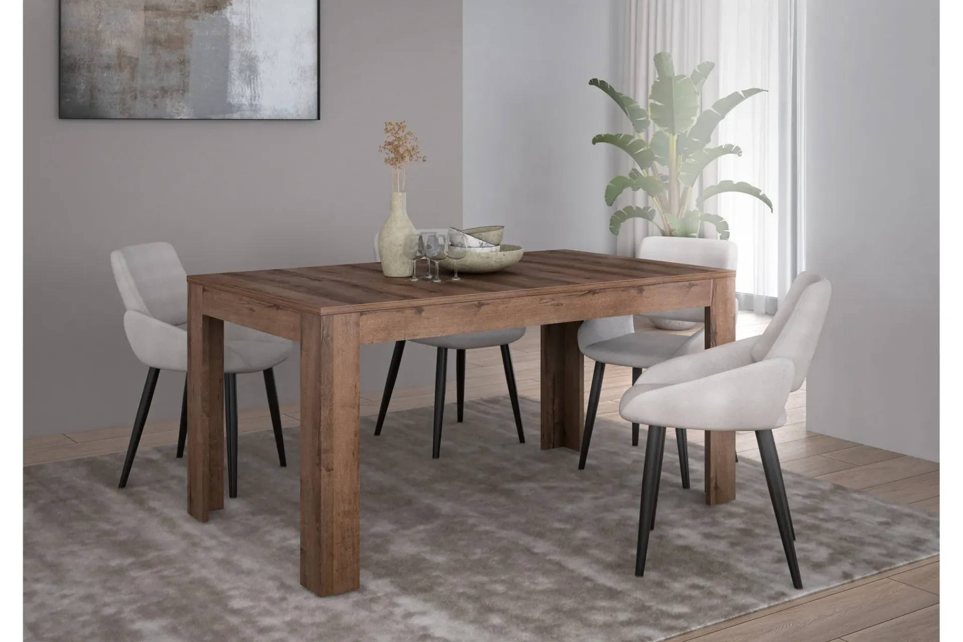 Spisebord & Kjøkkenbord-Kulatas Forlengningsbart Spisebord 160 cm Brun
