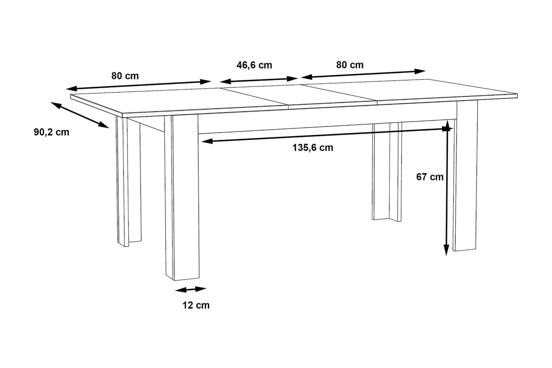 Spisebord & Kjøkkenbord-Kulatas Forlengningsbart Spisebord 160 cm Brun