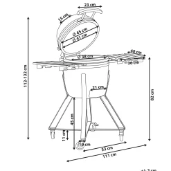 Kullgrill-Kullgrill Kamado Keramikk Svart/brun