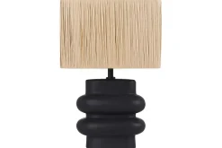 Nattbordslampe|Bordlampe-Kulsa Bordlampe 42 cm E27 Svart,Natur