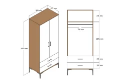 Kumsal Garderobe 80 cm