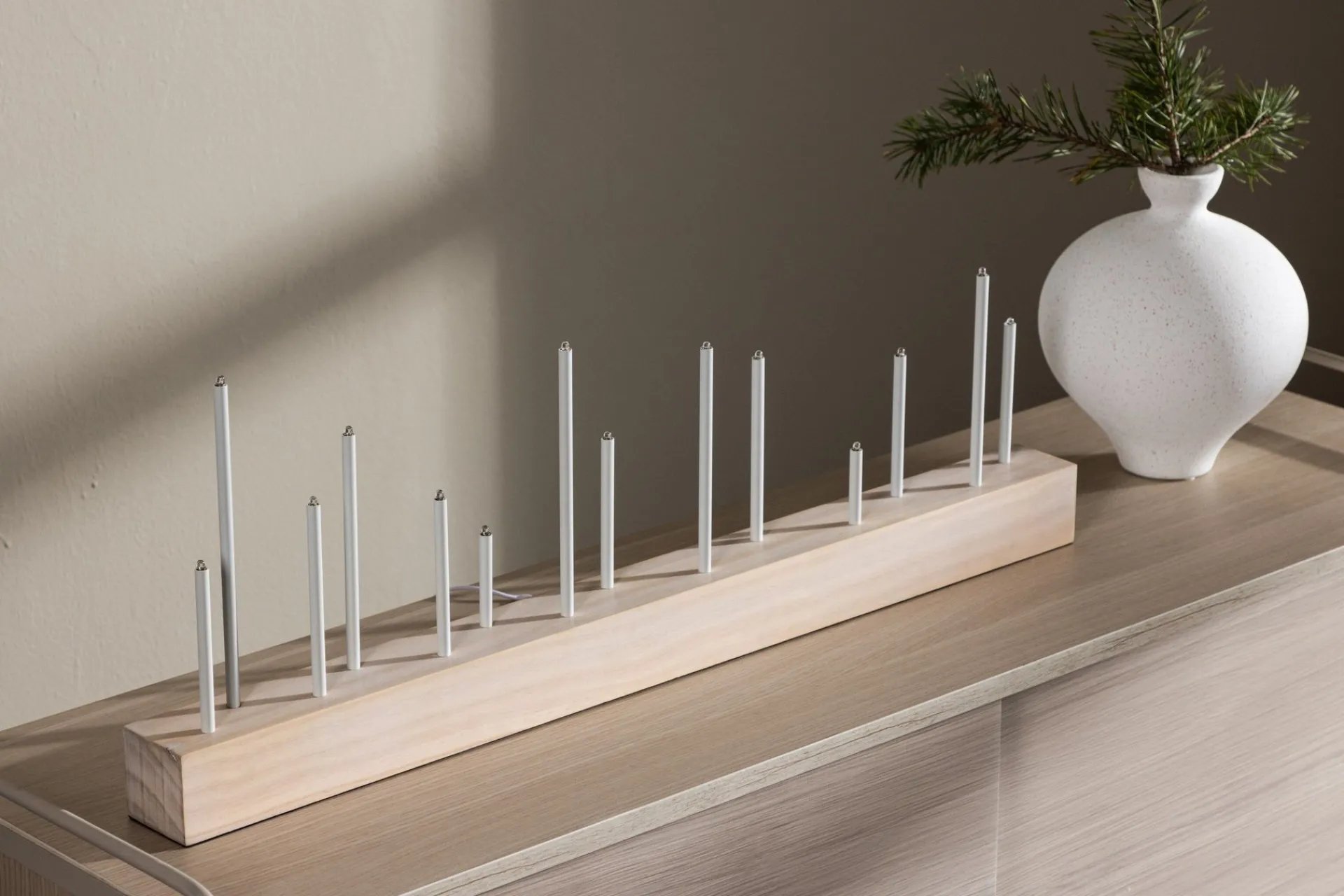 Venture Home Bordlampe|Vinduslampe-Kungsberget Adventsstake 24 cm Whitewash