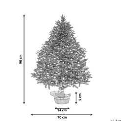 Julepynt & Juledekorasjon-Kunstig Snødekket Juletre Ringrose Grønn,Hvit,Beige