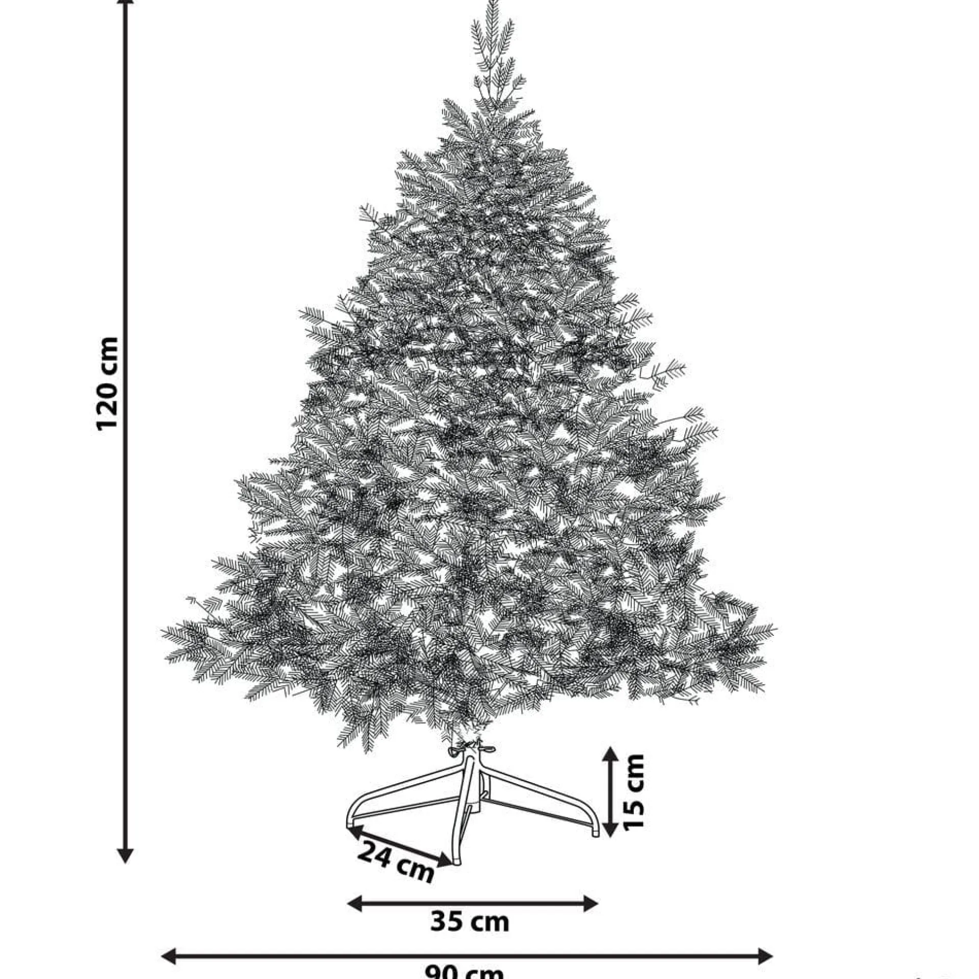 Kunstig Snødekket Juletre Tomichi