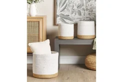Kurver-Kurv Basima sett à 3 Beige, hvit Beige,Hvit