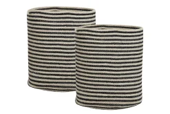 Kurver-Kurv Yerkoy sett med 2 Beige,Svart