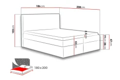 Laargard Kontinentalseng med Oppbevaring 180x200