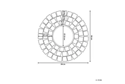 Veggspeil|Gangspeil-Labrite Speil 90 cm Gull