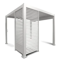 Byggesett Uterom|Lagringshus & Boder-Lamellvegg til paviljong HOME4YOU Mirador-111 93 cm Hvit
