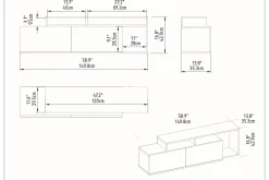 Lameyze Tv-benk 150 cm