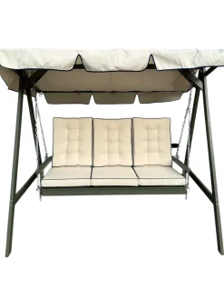 KWA Hammocker|Hengekøye-Landet Hammock Gyngesofa med tak i akasie tre inkludert puter 195x125x159 Mørkegrønn