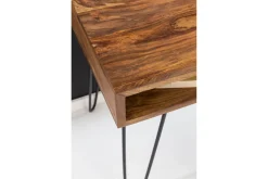 Wohnling Kontorbord-Langner Skrivebord 110 cm med Oppbevaring Hylle Tre/Natur