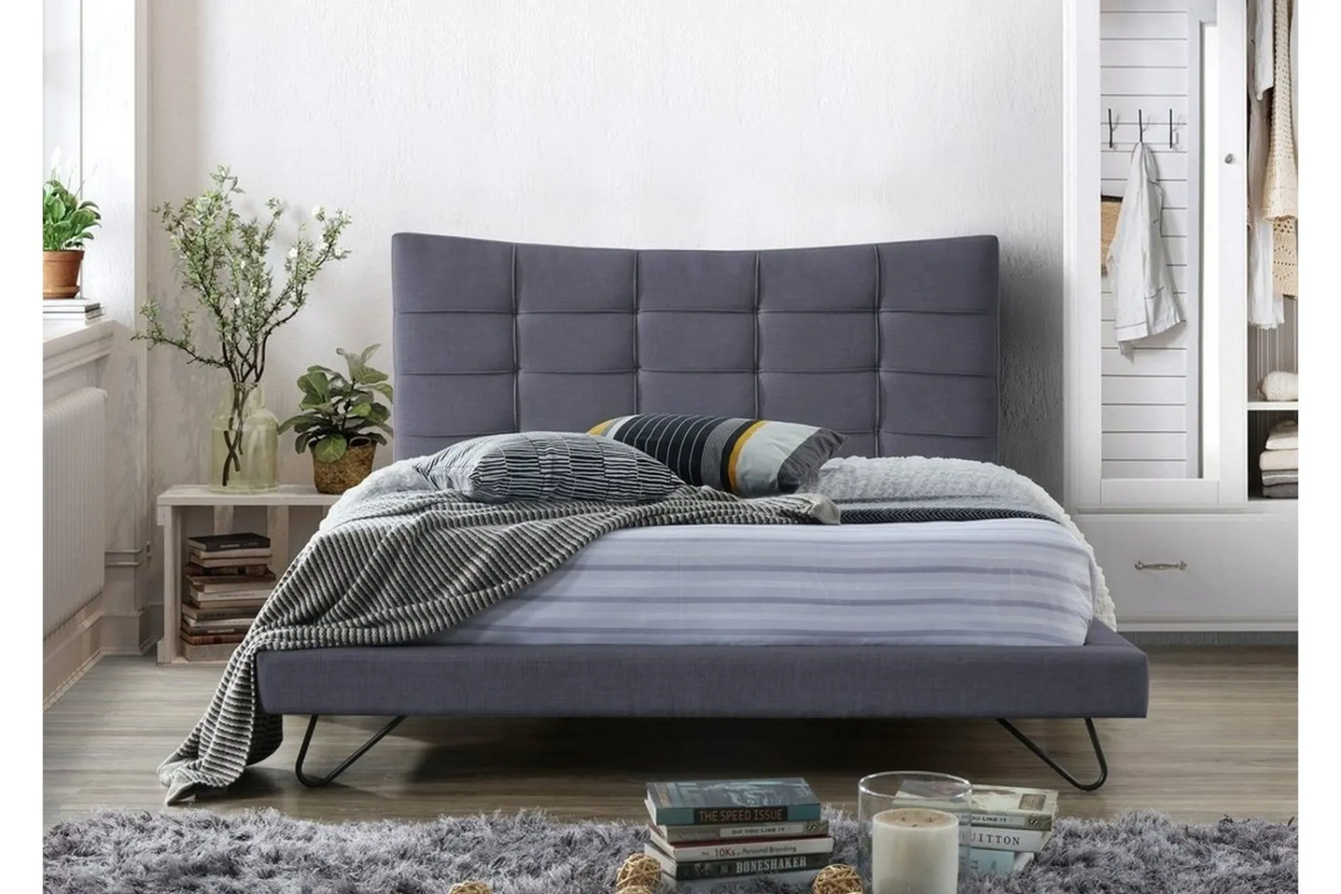 Bedly Sengeramme & Sengestamme-Lannion Dobbeltseng 180 | 200 cm Grey