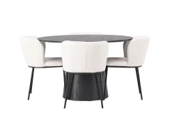 Venture Home Lanzo Matgruppe 120 cm Rund med 4 Edina Stoler