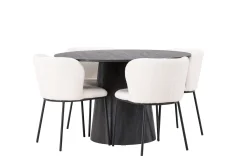 Venture Home Lanzo Matgruppe 120 cm Rund med 4 Edina Stoler