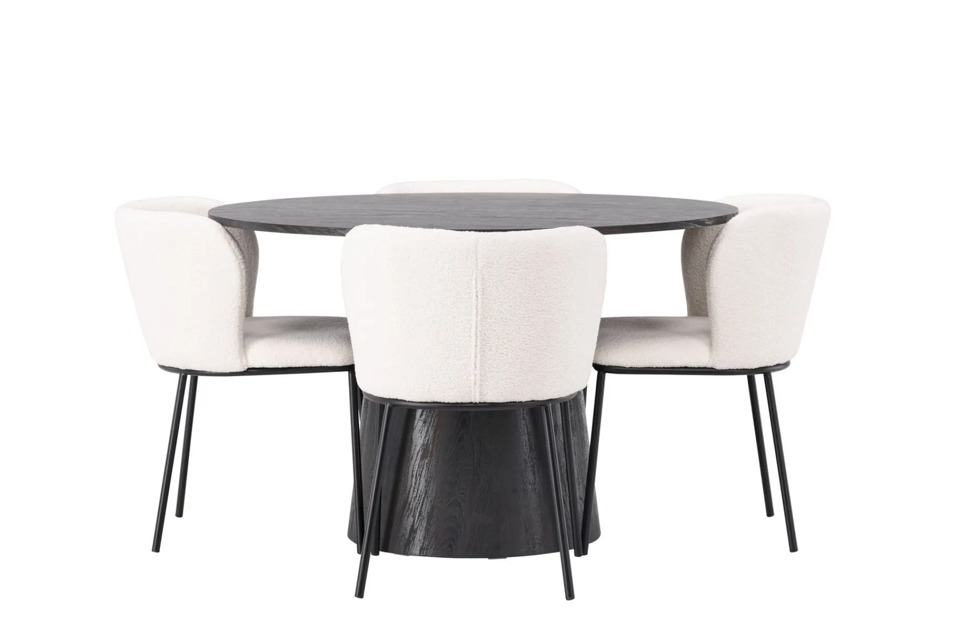 Venture Home Lanzo Matgruppe 120 cm Rund med 4 Edina Stoler