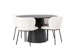 Venture Home Lanzo Matgruppe 120 cm Rund med 4 Edina Stoler