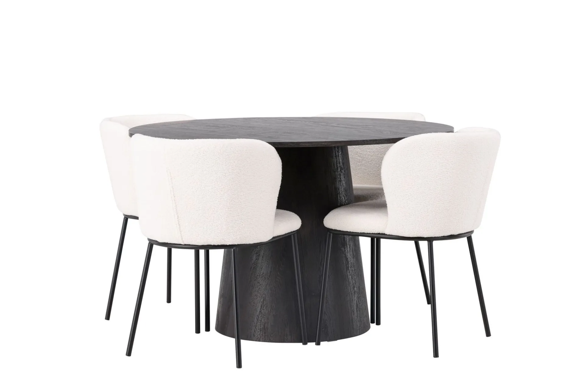 Venture Home Lanzo Matgruppe 120 cm Rund med 4 Edina Stoler