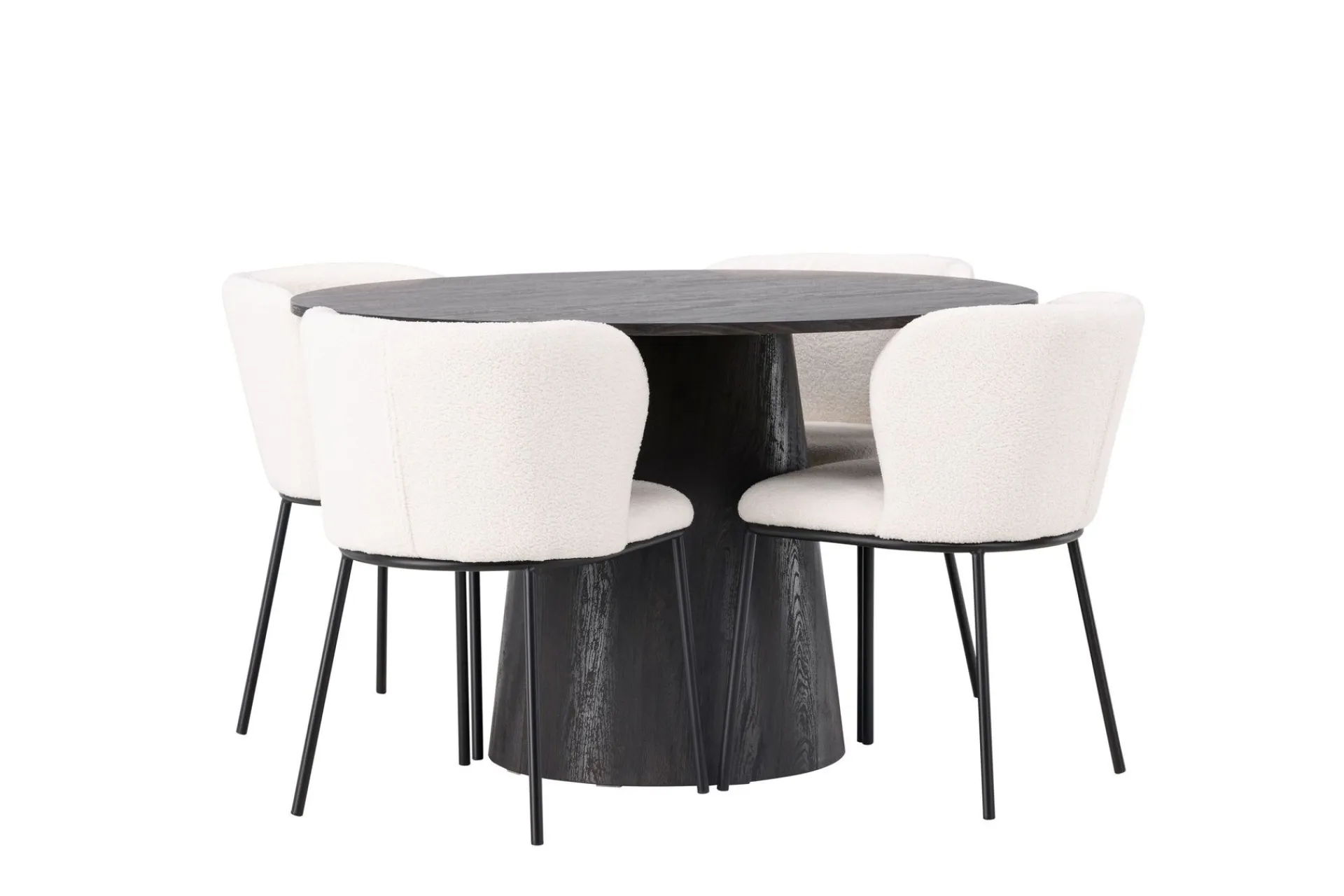 Venture Home Lanzo Matgruppe 120 cm Rund med 4 Edina Stoler