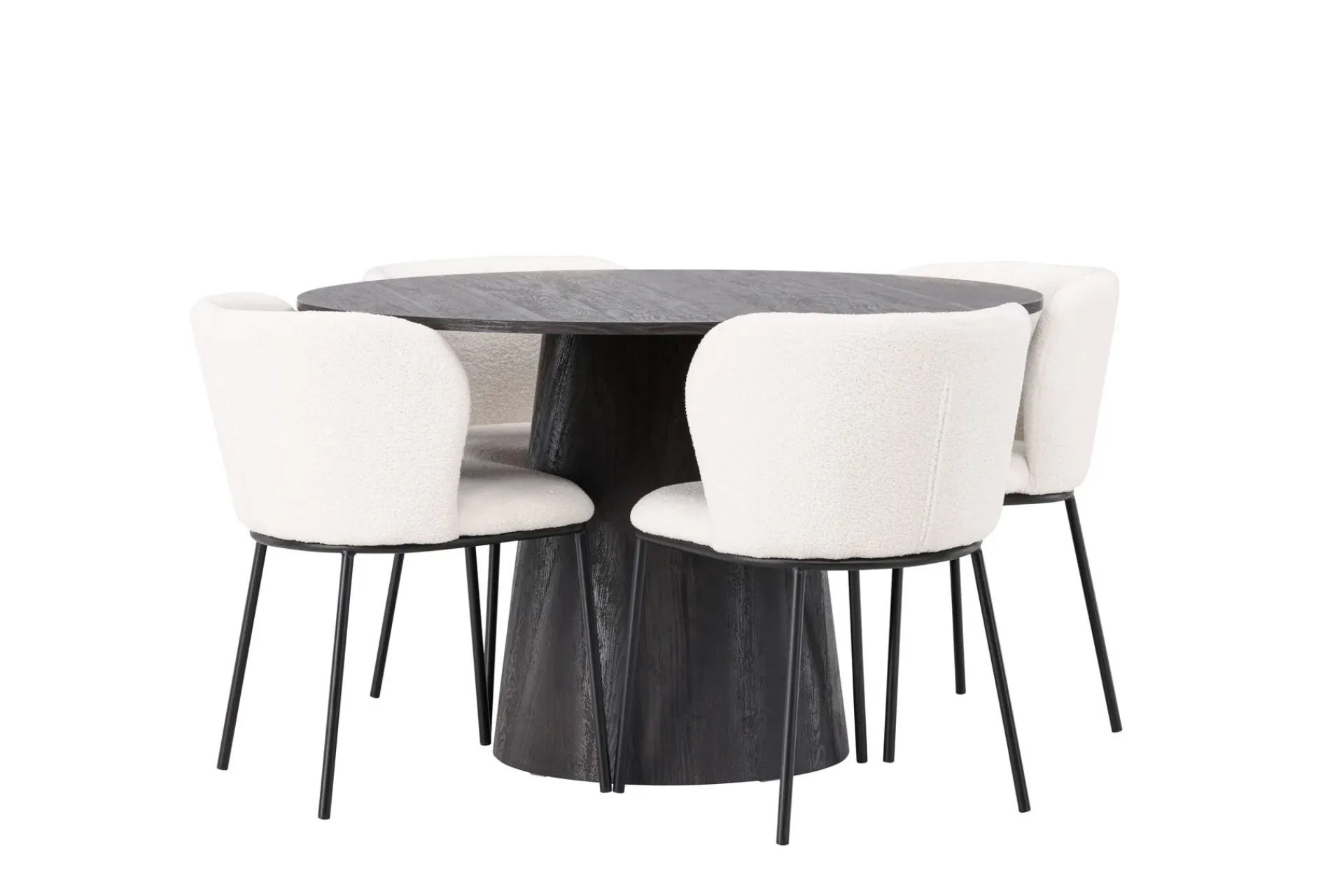 Venture Home Lanzo Matgruppe 120 cm Rund med 4 Edina Stoler
