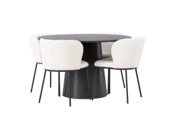Venture Home Lanzo Matgruppe 120 cm Rund med 4 Edina Stoler
