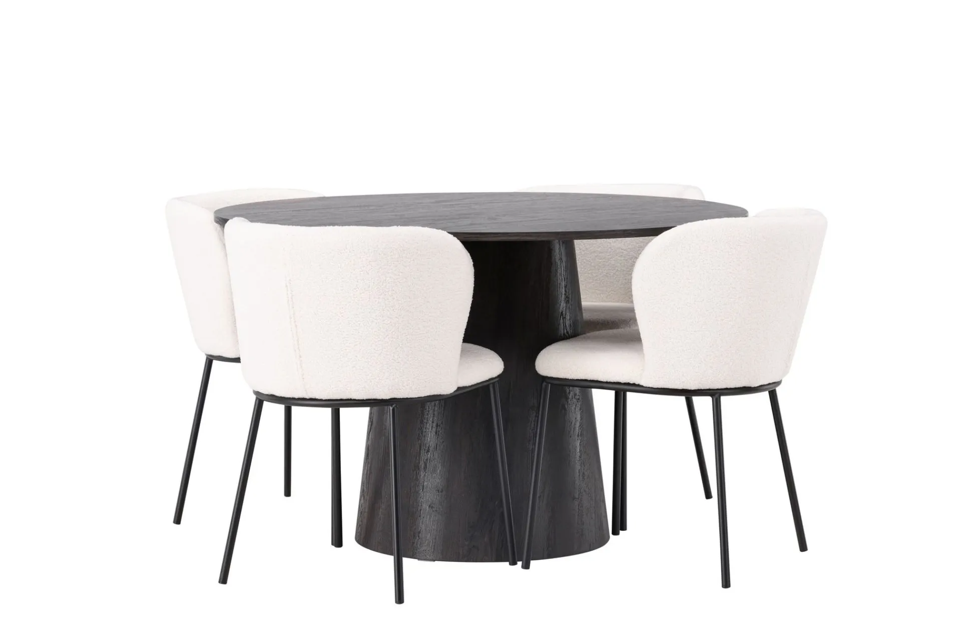 Venture Home Lanzo Matgruppe 120 cm Rund med 4 Edina Stoler