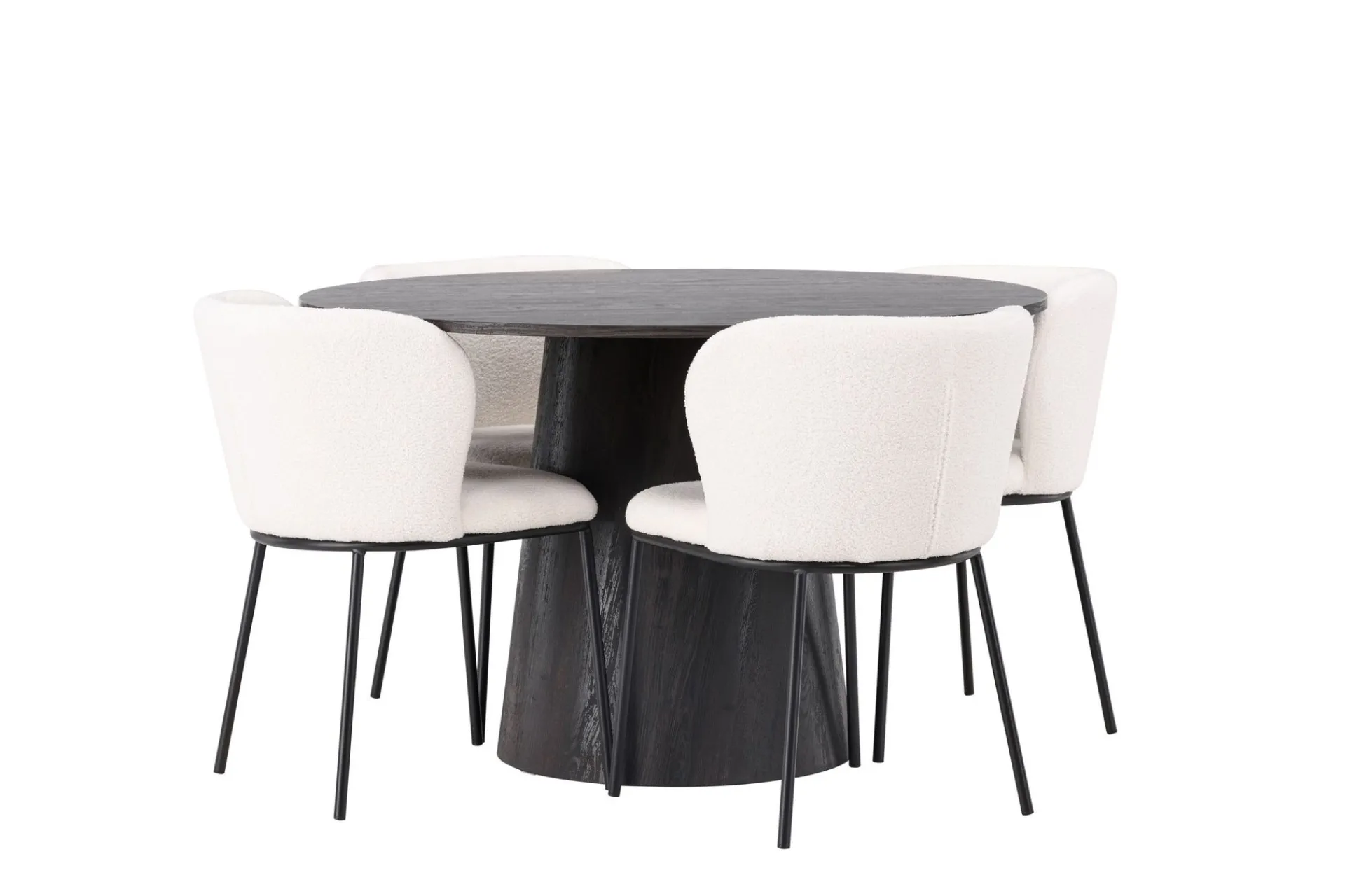 Venture Home Lanzo Matgruppe 120 cm Rund med 4 Edina Stoler