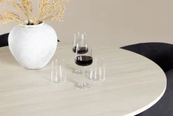 Venture Home Spisegrupper-Lanzo Spisegruppe 120 cm Rund med 4 Berit stoler White wash/Svart/Svart