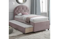 Kontinentalsenger|Seng Med Oppbevaring-Lara Seng 90x205 cm Harmony Uno Madrass Mauve Bleik Rosa