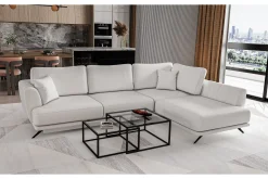 Sofa Med Sjeselong-Larde sofa med Sjeselong Høyre Hvit