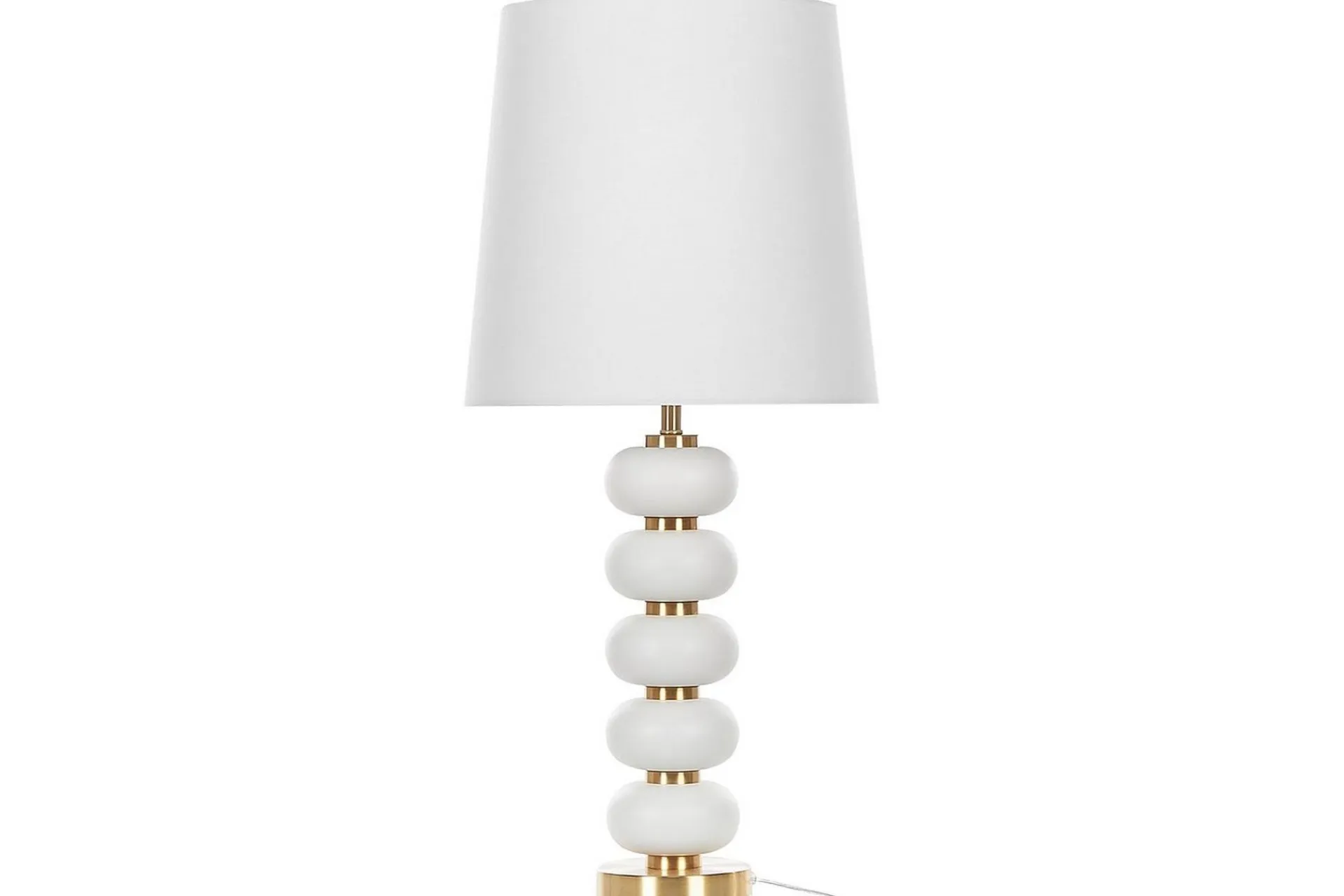 Bordlampe|Vinduslampe-Laros Bordlampe 80 cm E27 Hvit,Gull