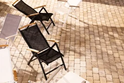 deNoord Hengestoler|Utelenestoler-Las Vegas Regulerbar Stol Utendørs Hvit