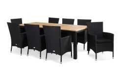 Venture Home Las Vegas Spisegruppe 220-280 + 8 Thor Lenestol m Pute