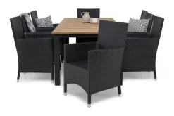 Spisegrupper Hage-Las Vegas Spisegruppe 220-280+8 Thor Lyx Stoler Svart