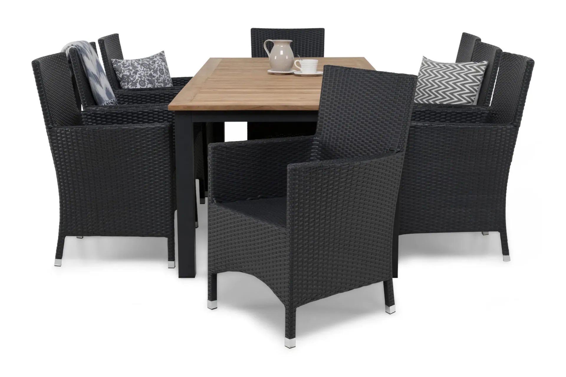 Spisegrupper Hage-Las Vegas Spisegruppe 220-280+8 Thor Lyx Stoler Svart