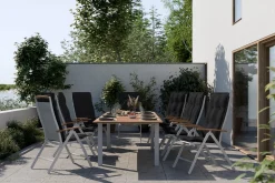 Venture Home Spisegrupper Hage-Las Vegas Spisegruppe 220-280x100+8 Las Vegas Lyx Stol Pute Hvit