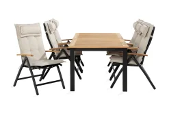 Venture Home Las Vegas Spisegruppe 90x152-210+6 Stolar +Pute