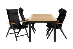 Venture Home Las Vegas Spisegruppe 90x152-210+4 Stolar +Pute