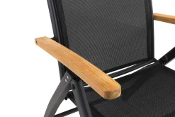 deNoord Spisegrupper Hage-Las Vegas Spisegruppe 220-280x100 + 6 Stoler m Pute Svart,Natur