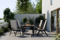 deNoord Spisegrupper Hage-Las Vegas Spisegruppe 220-280x100 + 6 Stoler m Pute Svart,Natur