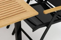 deNoord Spisegrupper Hage-Las Vegas utendørs spisegruppe, uttrekkbar 152–210x90 cm med 6 Las Vegas regulerbare stoler